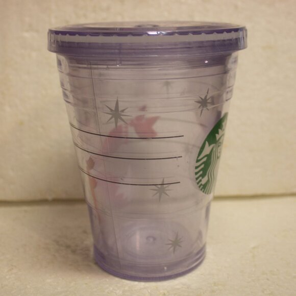 Starbucks 2012 Double Walled Winter Holiday Red Fox Clear Tumbler (no straw) - Picture 4 of 7